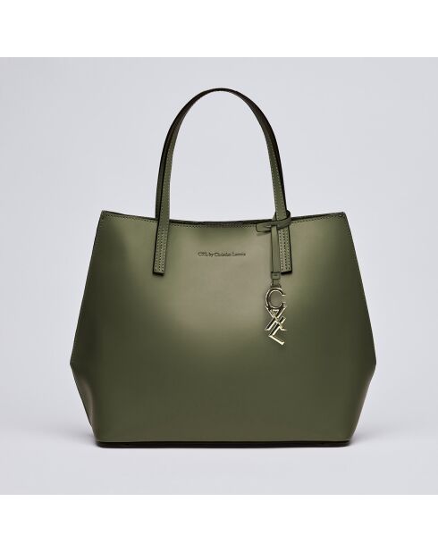 Rivoli Handtasche aus khakifarbenem Leder - 45x15x30 cm