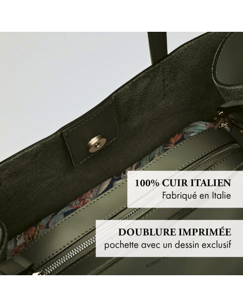 Rivoli Handtasche aus khakifarbenem Leder - 45x15x30 cm