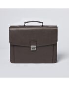 Porte-document en cuir Rodin marron - 41x12x31 cm