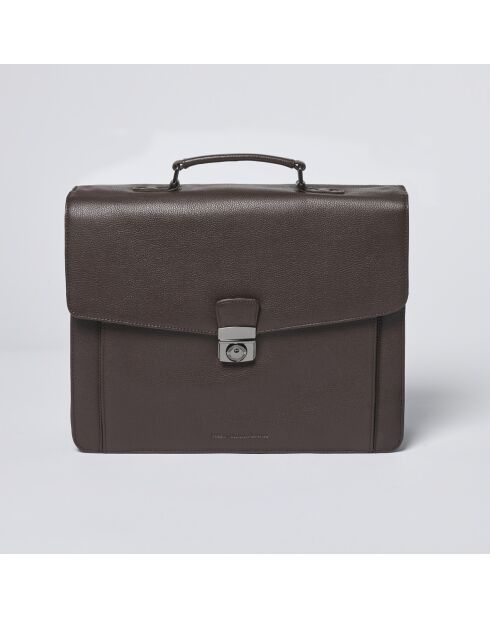 Porte-document en cuir Rodin marron - 41x12x31 cm