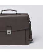 Porte-document en cuir Rodin marron - 41x12x31 cm