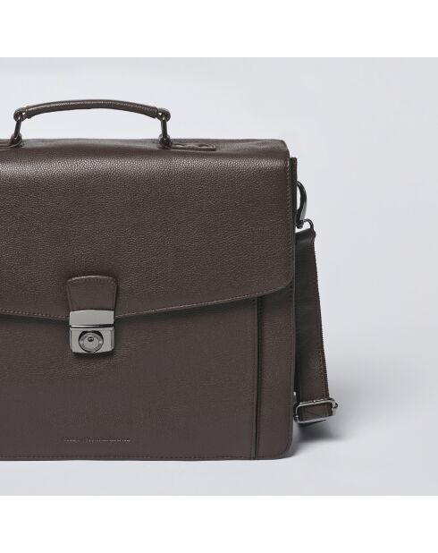 Porte-document en cuir Rodin marron - 41x12x31 cm