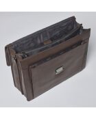 Porte-document en cuir Rodin marron - 41x12x31 cm