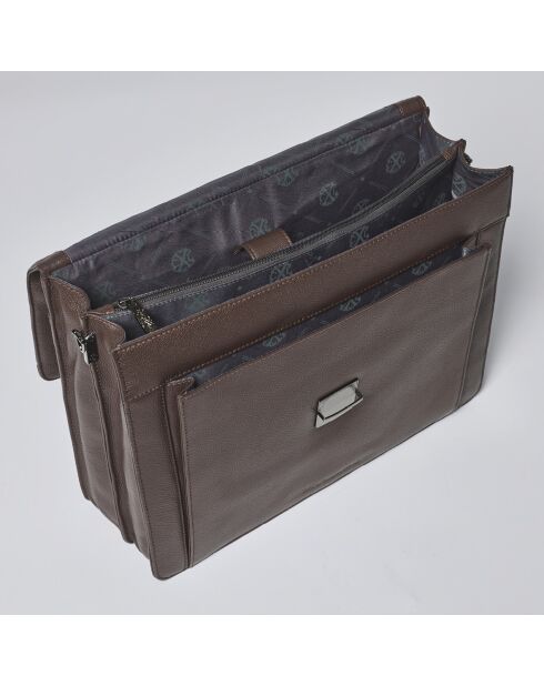 Porte-document en cuir Rodin marron - 41x12x31 cm