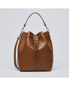 Champs Elysée Beuteltasche aus cognacfarbenem Leder - 25x15x28 cm