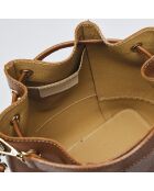Champs Elysée Beuteltasche aus cognacfarbenem Leder - 25x15x28 cm
