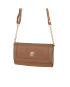 Stella Schultertasche aus cognacfarbenem Leder - 12x20,5x4 cm