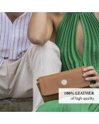 Stella Schultertasche aus cognacfarbenem Leder - 12x20,5x4 cm