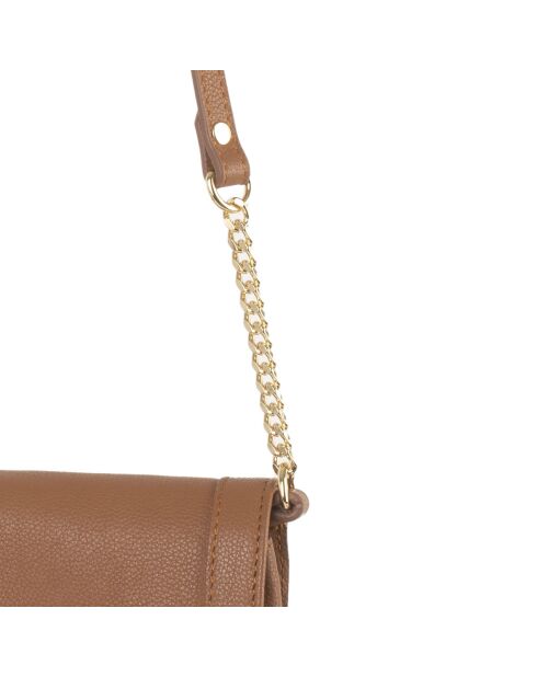 Stella Schultertasche aus cognacfarbenem Leder - 12x20,5x4 cm