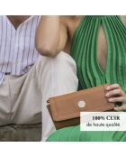 Stella Schultertasche aus cognacfarbenem Leder - 12x20,5x4 cm