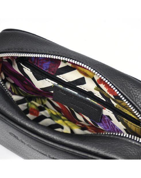 Montmartre Schultertasche aus schwarzem Leder - 22x8,5x14,5 cm