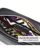 Montmartre Schultertasche aus schwarzem Leder - 22x8,5x14,5 cm