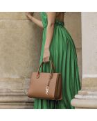 Montaigne Handtasche aus cognacfarbenem Leder - 31x15x26 cm