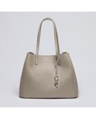 Alesia Handtasche aus nudefarbenem Leder - 39x20x29 cm