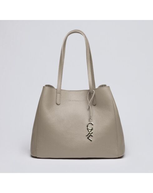 Alesia Handtasche aus nudefarbenem Leder - 39x20x29 cm