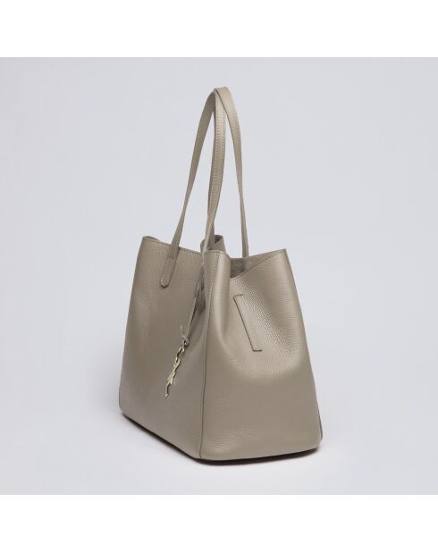 Alesia Handtasche aus nudefarbenem Leder - 39x20x29 cm
