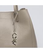 Alesia Handtasche aus nudefarbenem Leder - 39x20x29 cm