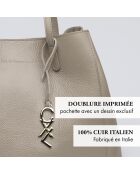 Alesia Handtasche aus nudefarbenem Leder - 39x20x29 cm