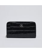 Cartera Concorde de piel negra - 20x2x11 cm
