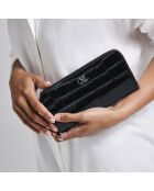Cartera Concorde de piel negra - 20x2x11 cm