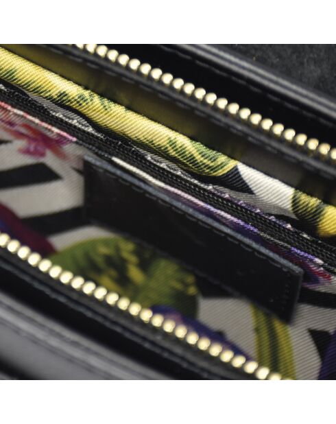 Schultertasche aus dunkelbraunem Pappelleder - 21x10x16 cm