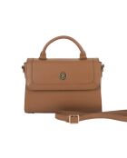 Bolso de hombro Nina de piel coñac - 17x24x9,5 cm