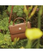 Bolso de hombro Nina de piel coñac - 17x24x9,5 cm