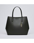 Rivoli schwarze Lederhandtasche - 45x15x30 cm