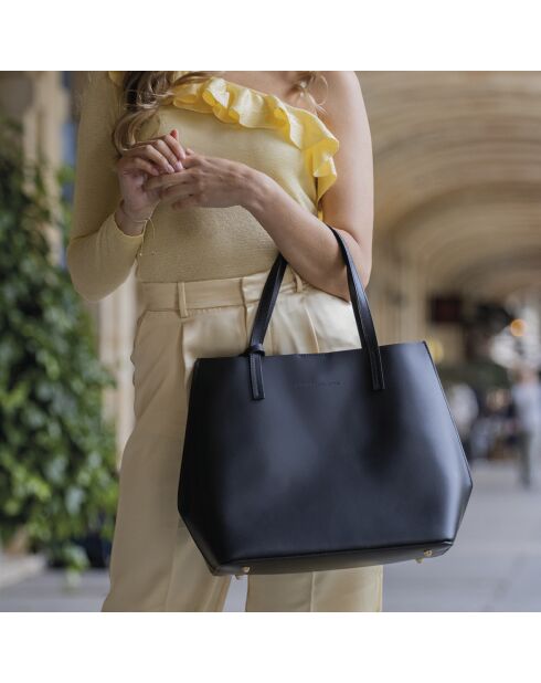 Rivoli schwarze Lederhandtasche - 45x15x30 cm