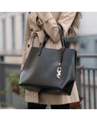 Rivoli schwarze Lederhandtasche - 45x15x30 cm