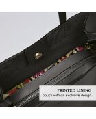 Rivoli schwarze Lederhandtasche - 45x15x30 cm