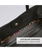 Rivoli schwarze Lederhandtasche - 45x15x30 cm