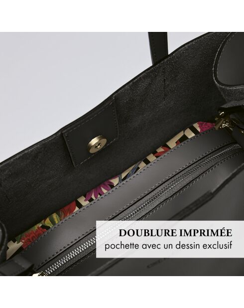 Rivoli schwarze Lederhandtasche - 45x15x30 cm