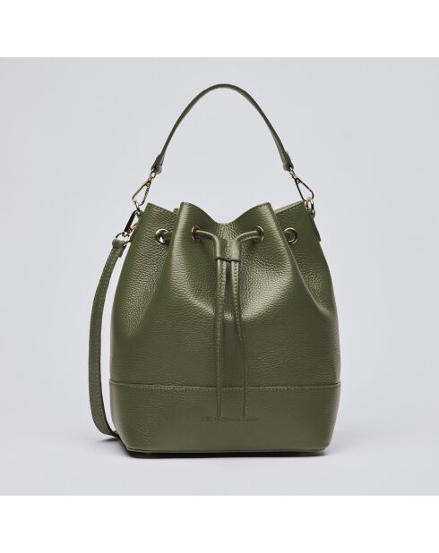 Champs Elysée Beuteltasche aus Leder in Khaki - 25x15x28 cm