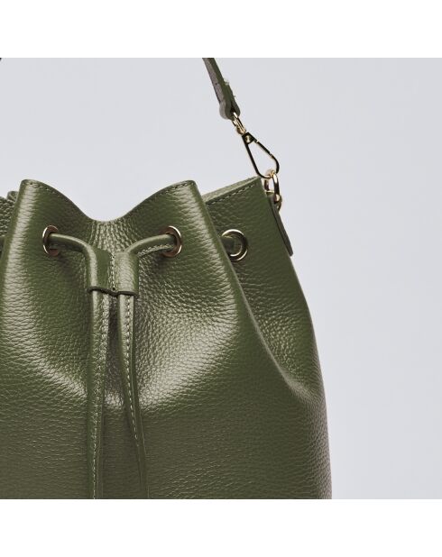 Champs Elysée Beuteltasche aus Leder in Khaki - 25x15x28 cm