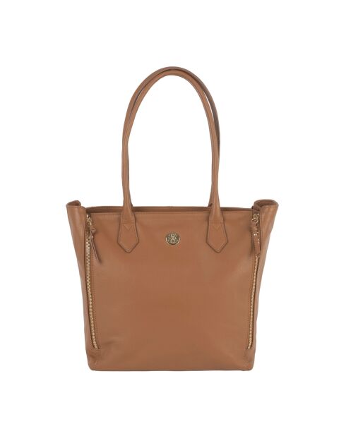 Borsa Madison in pelle cognac - 30x40x15 cm