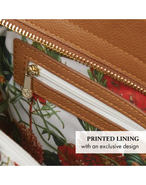 Borsa Madison in pelle cognac - 30x40x15 cm