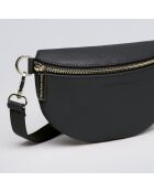 Marsupio Madeleine in pelle nera - 23x6x13 cm