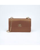 Bolso de hombro Trudaine de piel coñac - 14x25x5 cm