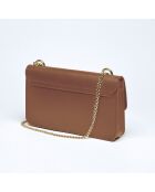 Bolso de hombro Trudaine de piel coñac - 14x25x5 cm
