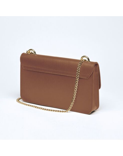 Bolso de hombro Trudaine de piel coñac - 14x25x5 cm