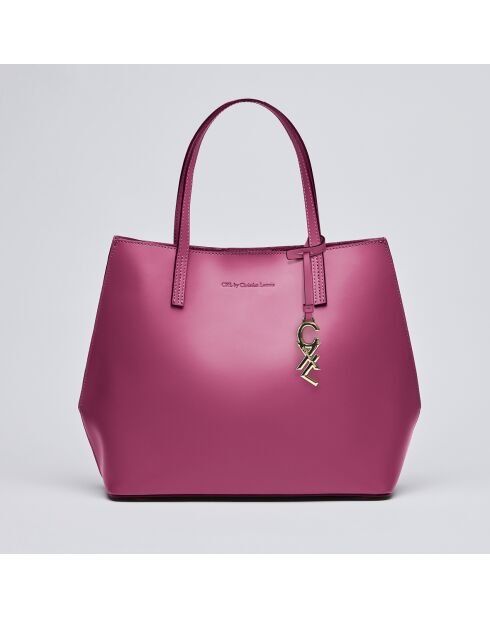 Rivoli Handtasche aus rosafarbenem Leder - 45x15x30 cm