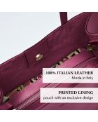 Rivoli Handtasche aus rosafarbenem Leder - 45x15x30 cm