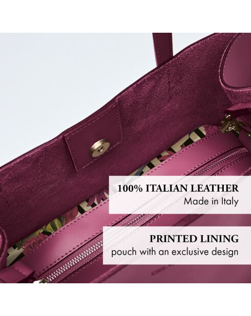 Rivoli Handtasche aus rosafarbenem Leder - 45x15x30 cm