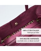 Rivoli Handtasche aus rosafarbenem Leder - 45x15x30 cm