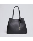 Schwarze Alesia Lederhandtasche - 39x20x29 cm
