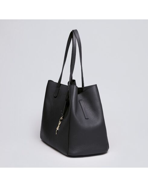 Schwarze Alesia Lederhandtasche - 39x20x29 cm