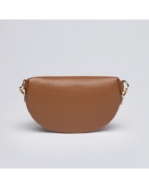 Riñonera Madeleine de piel coñac - 23x6x13 cm