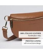 Marsupio Madeleine in pelle cognac - 23x6x13 cm
