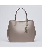 Rivoli Handtasche aus nudefarbenem Leder - 45x15x30 cm